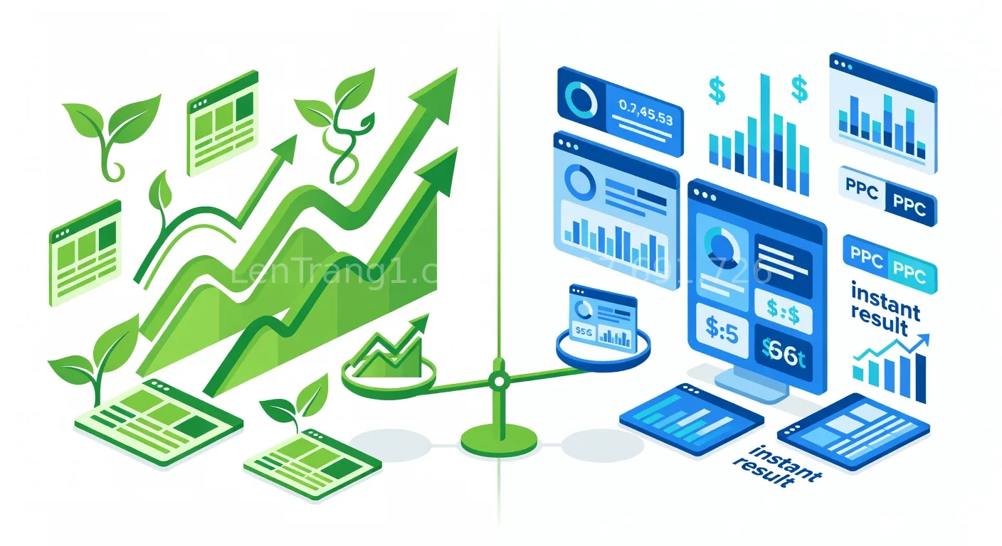 nuôi web so với chạy quảng cáo